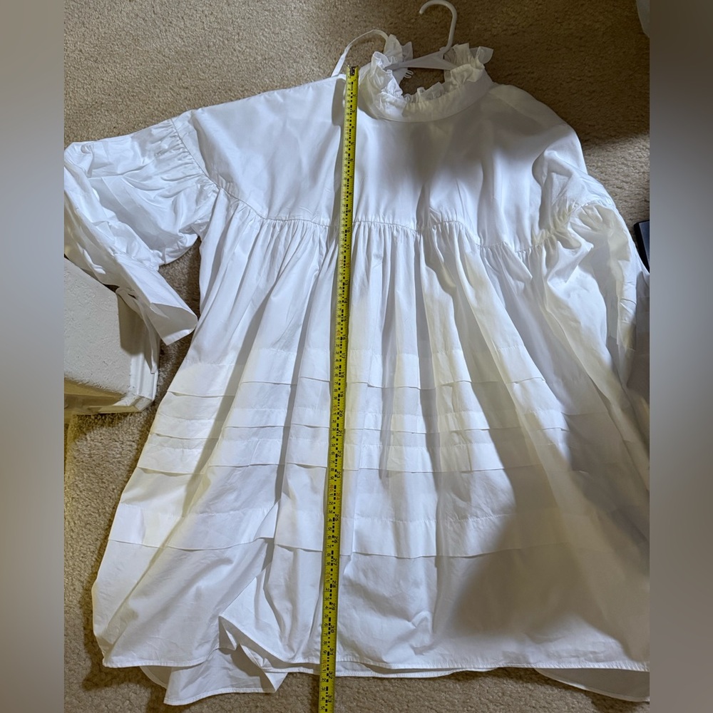 Cecilie Bahnsen Alberte White Ruffled Dress - Picture 7 of 8